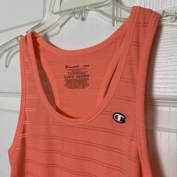Champion Women's Racerback Tank Top Size Medium Coral Orange Scoop Neck NWT - Picture 2 of 6